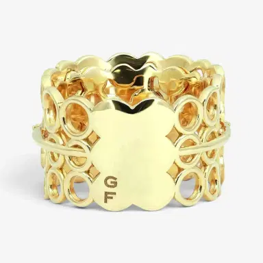 Giovanni Ferraris Giovanni Ferraris 18K Yellow Gold White Sapphire & Diamond Ring Sz. 7.25 by The Solist | Thumbnail 5 Giovanni Ferraris Giovanni Ferraris 18K Yellow Gold White Sapphire & Diamond Ring Sz. 7.25 by The Solist | Thumbnail 5