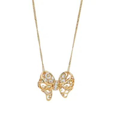Giovanni Ferraris Giovanni Ferraris Filigree Bow 18K Yellow Gold Diamond Pendant Necklace by The Solist | Thumbnail 1 Giovanni Ferraris Giovanni Ferraris Filigree Bow 18K Yellow Gold Diamond Pendant Necklace by The Solist | Thumbnail 1