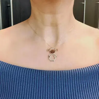 Giovanni Ferraris Giovanni Ferraris Little Girl 18K Rose Gold Diamond Pendant Necklace by The Solist | Thumbnail 2 Giovanni Ferraris Giovanni Ferraris Little Girl 18K Rose Gold Diamond Pendant Necklace by The Solist | Thumbnail 2