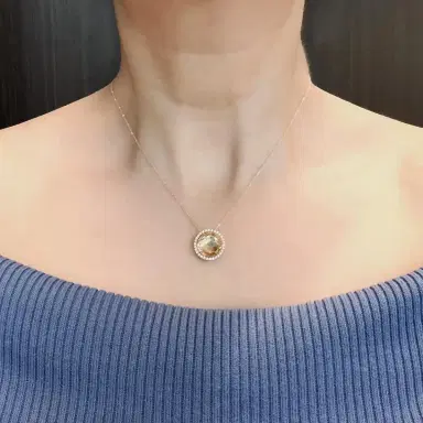 Giovanni Ferraris Giovanni Ferraris Perlage 18K Rose Gold White Sapphire & Diamond Necklace by The Solist | Thumbnail 2 Giovanni Ferraris Giovanni Ferraris Perlage 18K Rose Gold White Sapphire & Diamond Necklace by The Solist | Thumbnail 2