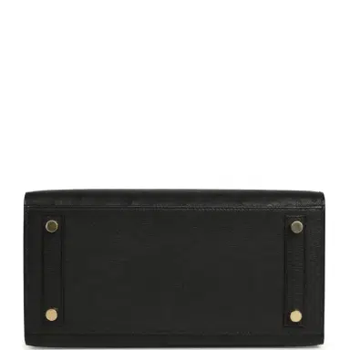 HERMÈS Hermes Birkin Sellier 25 Black Ostrich Gold Hardware | Thumbnail 6 HERMÈS Hermes Birkin Sellier 25 Black Ostrich Gold Hardware | Thumbnail 6