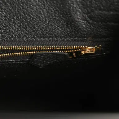 HERMÈS Hermes Birkin Sellier 25 Black Ostrich Gold Hardware | Thumbnail 8 HERMÈS Hermes Birkin Sellier 25 Black Ostrich Gold Hardware | Thumbnail 8