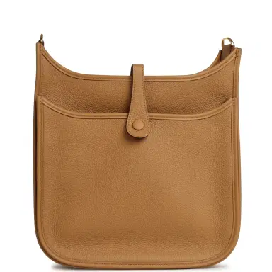 HERMÈS Hermes Evelyne III PM Biscuit Clemence Gold Hardware | Thumbnail 4 HERMÈS Hermes Evelyne III PM Biscuit Clemence Gold Hardware | Thumbnail 4