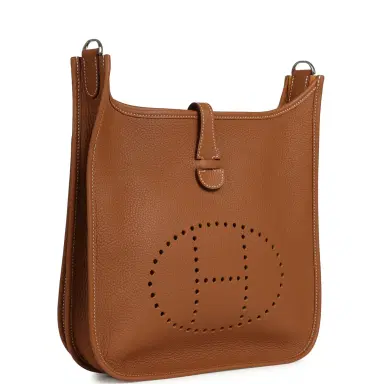 HERMÈS Hermes Evelyne III PM Gold Clemence Palladium Hardware | Thumbnail 2 HERMÈS Hermes Evelyne III PM Gold Clemence Palladium Hardware | Thumbnail 2