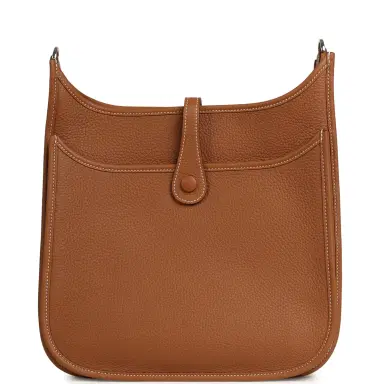 HERMÈS Hermes Evelyne III PM Gold Clemence Palladium Hardware | Thumbnail 4 HERMÈS Hermes Evelyne III PM Gold Clemence Palladium Hardware | Thumbnail 4
