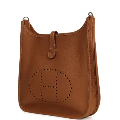HERMÈS Hermes Evelyne III PM Gold Clemence Palladium Hardware | Thumbnail 5 HERMÈS Hermes Evelyne III PM Gold Clemence Palladium Hardware | Thumbnail 5