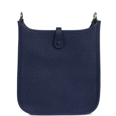 HERMÈS Hermes Evelyne TPM Bleu Saphir Clemence Palladium Hardware | Thumbnail 4 HERMÈS Hermes Evelyne TPM Bleu Saphir Clemence Palladium Hardware | Thumbnail 4