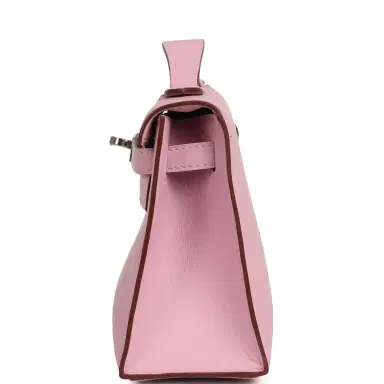HERMÈS Hermes Kelly Pochette Mauve Sylvestre Swift Palladium Hardware | Thumbnail 3 HERMÈS Hermes Kelly Pochette Mauve Sylvestre Swift Palladium Hardware | Thumbnail 3