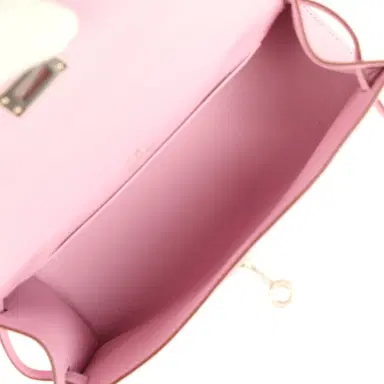 HERMÈS Hermes Kelly Pochette Mauve Sylvestre Swift Palladium Hardware | Thumbnail 8 HERMÈS Hermes Kelly Pochette Mauve Sylvestre Swift Palladium Hardware | Thumbnail 8