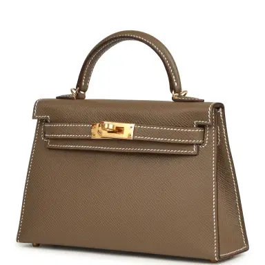 HERMÈS Hermes Kelly Sellier 20 Etoupe Epsom Gold Hardware | Thumbnail 5 HERMÈS Hermes Kelly Sellier 20 Etoupe Epsom Gold Hardware | Thumbnail 5