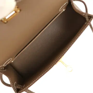 HERMÈS Hermes Kelly Sellier 20 Etoupe Epsom Gold Hardware | Thumbnail 8 HERMÈS Hermes Kelly Sellier 20 Etoupe Epsom Gold Hardware | Thumbnail 8