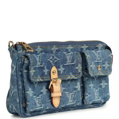 Louis Vuitton Louis Vuitton Cargo Pochette Accessories Blue Denim Monogram Gold Hardware | Thumbnail 2 Louis Vuitton Louis Vuitton Cargo Pochette Accessories Blue Denim Monogram Gold Hardware | Thumbnail 2