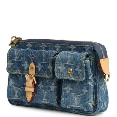 Louis Vuitton Louis Vuitton Cargo Pochette Accessories Blue Denim Monogram Gold Hardware | Thumbnail 5 Louis Vuitton Louis Vuitton Cargo Pochette Accessories Blue Denim Monogram Gold Hardware | Thumbnail 5