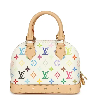 Louis Vuitton Louis Vuitton X Takashi Murakami Alma NM BB White Multicolored Monogram Gold Hardware | Thumbnail 4 Louis Vuitton Louis Vuitton X Takashi Murakami Alma NM BB White Multicolored Monogram Gold Hardware | Thumbnail 4
