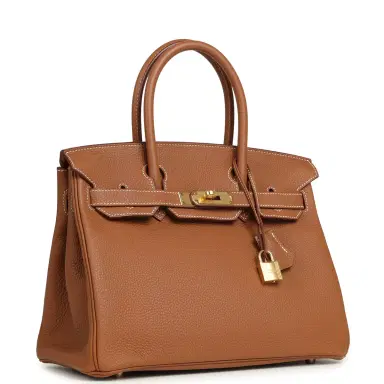 HERMÈS Pre-owned Hermes Birkin 30 Gold Togo Gold Hardware | Thumbnail 2 HERMÈS Pre-owned Hermes Birkin 30 Gold Togo Gold Hardware | Thumbnail 2