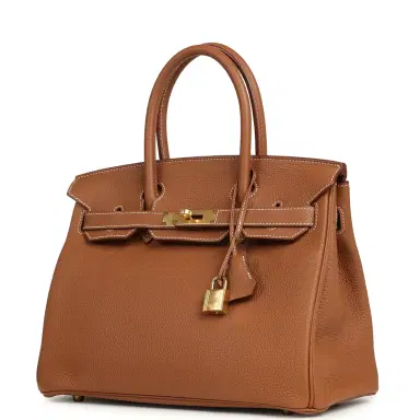 HERMÈS Pre-owned Hermes Birkin 30 Gold Togo Gold Hardware | Thumbnail 5 HERMÈS Pre-owned Hermes Birkin 30 Gold Togo Gold Hardware | Thumbnail 5