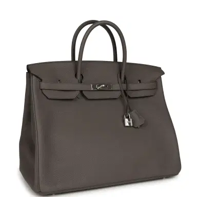 HERMÈS Pre-owned Hermes Birkin 40 Etain Togo Palladium Hardware | Thumbnail 2 HERMÈS Pre-owned Hermes Birkin 40 Etain Togo Palladium Hardware | Thumbnail 2