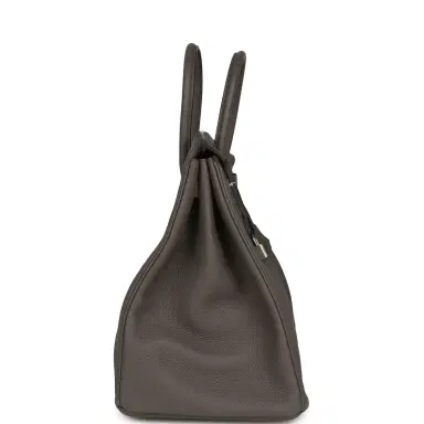 HERMÈS Pre-owned Hermes Birkin 40 Etain Togo Palladium Hardware | Thumbnail 3 HERMÈS Pre-owned Hermes Birkin 40 Etain Togo Palladium Hardware | Thumbnail 3