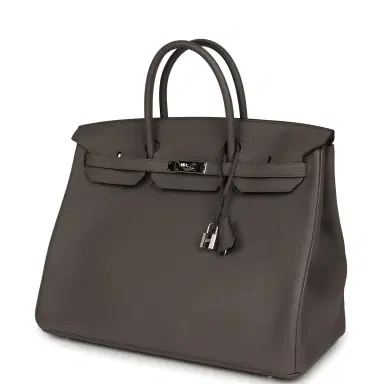 HERMÈS Pre-owned Hermes Birkin 40 Etain Togo Palladium Hardware | Thumbnail 5 HERMÈS Pre-owned Hermes Birkin 40 Etain Togo Palladium Hardware | Thumbnail 5