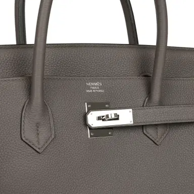 HERMÈS Pre-owned Hermes Birkin 40 Etain Togo Palladium Hardware | Thumbnail 7 HERMÈS Pre-owned Hermes Birkin 40 Etain Togo Palladium Hardware | Thumbnail 7
