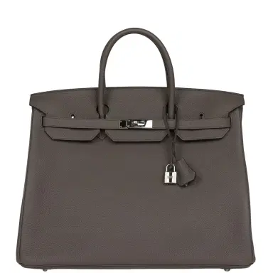HERMÈS Pre-owned Hermes Birkin 40 Etain Togo Palladium Hardware | Thumbnail 1 HERMÈS Pre-owned Hermes Birkin 40 Etain Togo Palladium Hardware | Thumbnail 1