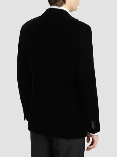 Giorgio Armani Men's Velvet Single-Breasted Velvet Dinner Jacket - Black Beauty - Size 48 | Thumbnail 3 Giorgio Armani Men's Velvet Single-Breasted Velvet Dinner Jacket - Black Beauty - Size 48 | Thumbnail 3