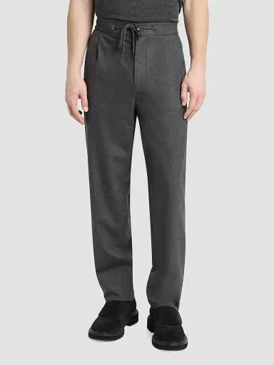 Giorgio Armani Men's Stretch Cashmere Pants - Raven | Thumbnail 4 Giorgio Armani Men's Stretch Cashmere Pants - Raven | Thumbnail 4