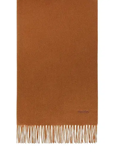 Max Mara Women's Cashmere Logo Stole - Tobacco | Thumbnail 1 Max Mara Women's Cashmere Logo Stole - Tobacco | Thumbnail 1