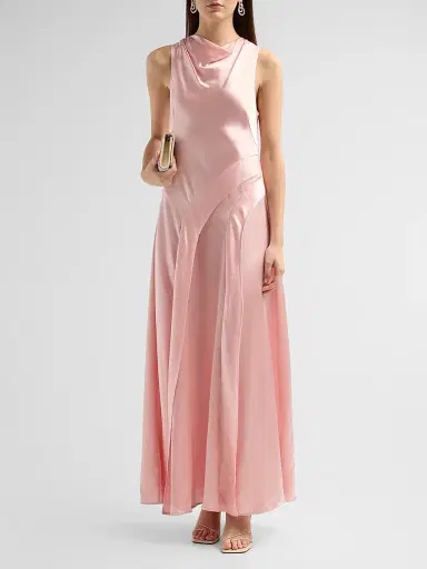 ACLER Women's Femme Fatale Lecha Satin Maxi Dress - Soft Flamingo - Size 12 | Thumbnail 2 ACLER Women's Femme Fatale Lecha Satin Maxi Dress - Soft Flamingo - Size 12 | Thumbnail 2