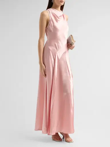 ACLER Women's Femme Fatale Lecha Satin Maxi Dress - Soft Flamingo - Size 12 | Thumbnail 4 ACLER Women's Femme Fatale Lecha Satin Maxi Dress - Soft Flamingo - Size 12 | Thumbnail 4