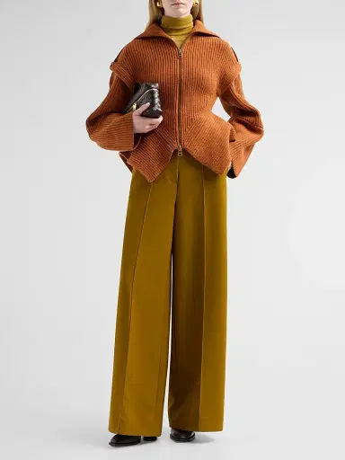 Zimmermann Women's Valiant Utility Wool-Blend Cardigan - Rust | Thumbnail 2 Zimmermann Women's Valiant Utility Wool-Blend Cardigan - Rust | Thumbnail 2