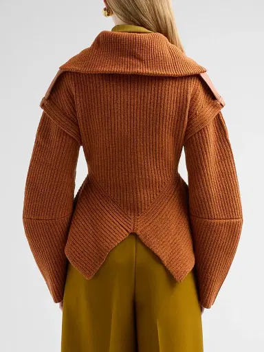 Zimmermann Women's Valiant Utility Wool-Blend Cardigan - Rust | Thumbnail 3 Zimmermann Women's Valiant Utility Wool-Blend Cardigan - Rust | Thumbnail 3
