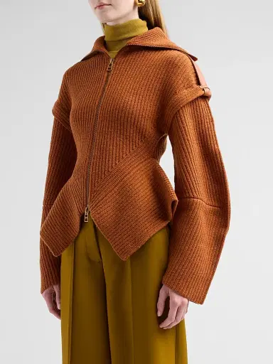 Zimmermann Women's Valiant Utility Wool-Blend Cardigan - Rust | Thumbnail 4 Zimmermann Women's Valiant Utility Wool-Blend Cardigan - Rust | Thumbnail 4