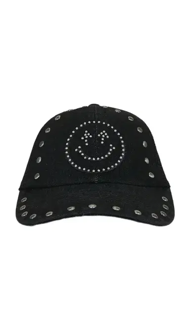 Happy Caps Studded Smiley Meshback Hat | Thumbnail 1 Happy Caps Studded Smiley Meshback Hat | Thumbnail 1