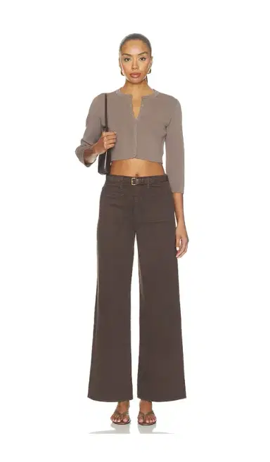PAIGE Anessa With Front Yoke & Stitch Through Pockets Wide Leg Jeans | Thumbnail 5 PAIGE Anessa With Front Yoke & Stitch Through Pockets Wide Leg Jeans | Thumbnail 5