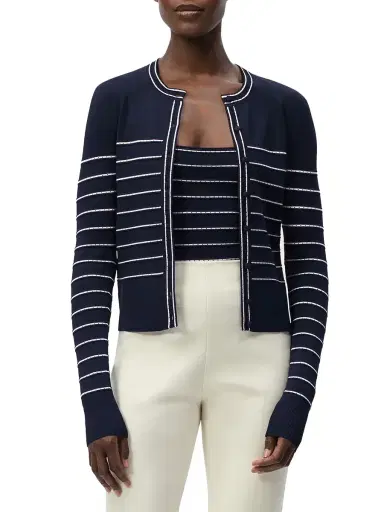 Adam Lippes Faye Striped Cardigan | Thumbnail 3 Adam Lippes Faye Striped Cardigan | Thumbnail 3