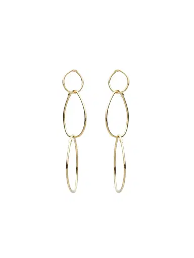 aligrace Yellow Gold Triple Hoop Earrings | Thumbnail 1 aligrace Yellow Gold Triple Hoop Earrings | Thumbnail 1