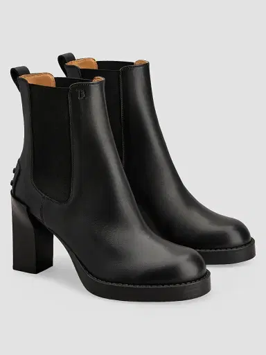 Tod's Women's 80MM Leather Chelsea Boots - Nero | Thumbnail 5 Tod's Women's 80MM Leather Chelsea Boots - Nero | Thumbnail 5