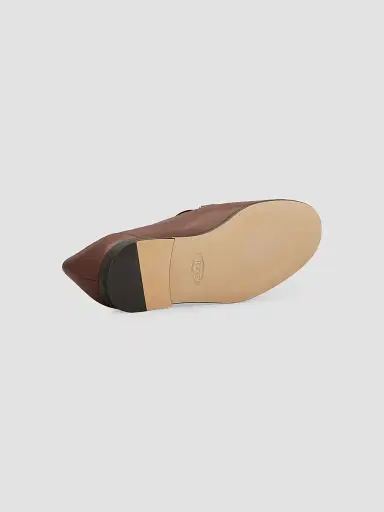 Tod's Women's Charm Leather Loafers - Mogano | Thumbnail 4 Tod's Women's Charm Leather Loafers - Mogano | Thumbnail 4