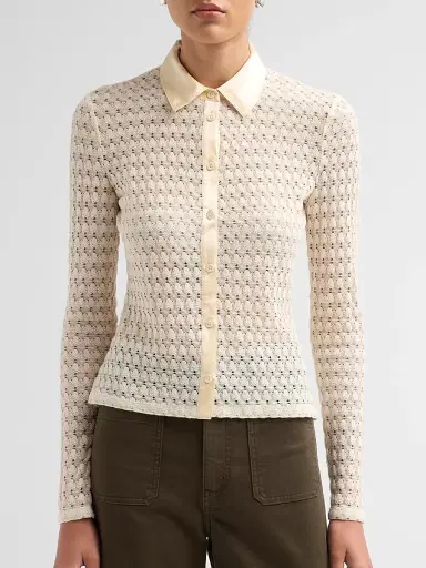 Frame Women's Bubble-Stitch Shirt | Thumbnail 5 Frame Women's Bubble-Stitch Shirt | Thumbnail 5