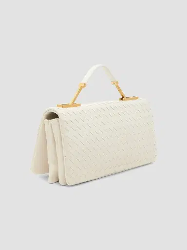 Bottega Veneta Women's The 70 Intrecciato Leather Clutch - Alabaster Brass | Thumbnail 4 Bottega Veneta Women's The 70 Intrecciato Leather Clutch - Alabaster Brass | Thumbnail 4