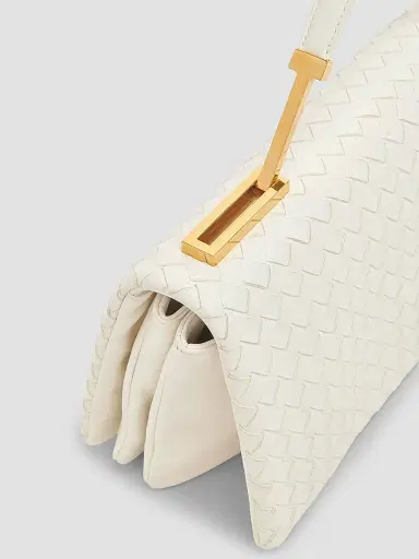 Bottega Veneta Women's The 70 Intrecciato Leather Clutch - Alabaster Brass | Thumbnail 5 Bottega Veneta Women's The 70 Intrecciato Leather Clutch - Alabaster Brass | Thumbnail 5