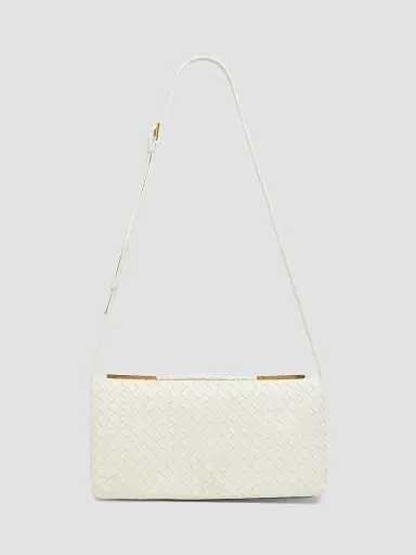 Bottega Veneta Women's The 70 Intrecciato Leather Clutch - Alabaster Brass | Thumbnail 6 Bottega Veneta Women's The 70 Intrecciato Leather Clutch - Alabaster Brass | Thumbnail 6