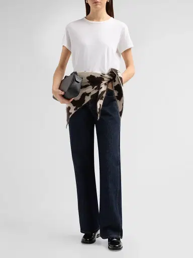 Guest In Residence Women's Grizzly Cowhide Wild Rag Cashmere Scarf | Thumbnail 2 Guest In Residence Women's Grizzly Cowhide Wild Rag Cashmere Scarf | Thumbnail 2