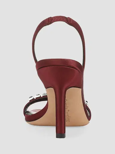 Favorite Daughter Women's Selena 80MM Crystal-Embellished Satin Slingback Sandals - Bordeaux Clear | Thumbnail 3 Favorite Daughter Women's Selena 80MM Crystal-Embellished Satin Slingback Sandals - Bordeaux Clear | Thumbnail 3