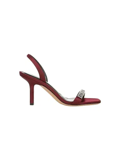 Favorite Daughter Women's Selena 80MM Crystal-Embellished Satin Slingback Sandals - Bordeaux Clear | Thumbnail 1 Favorite Daughter Women's Selena 80MM Crystal-Embellished Satin Slingback Sandals - Bordeaux Clear | Thumbnail 1