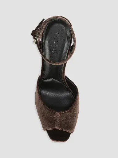 Favorite Daughter Women's Yasmine 95mm Velvet Sandals | Thumbnail 4 Favorite Daughter Women's Yasmine 95mm Velvet Sandals | Thumbnail 4