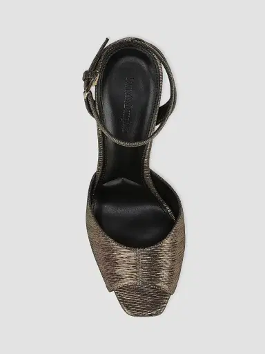 Favorite Daughter Women's Yasmine 95MM Leather Slingback Sandals - Gold | Thumbnail 4 Favorite Daughter Women's Yasmine 95MM Leather Slingback Sandals - Gold | Thumbnail 4