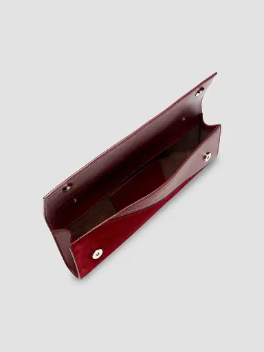 Proenza Schouler Women's Hex Leather & Suede Clutch - Madder | Thumbnail 3 Proenza Schouler Women's Hex Leather & Suede Clutch - Madder | Thumbnail 3