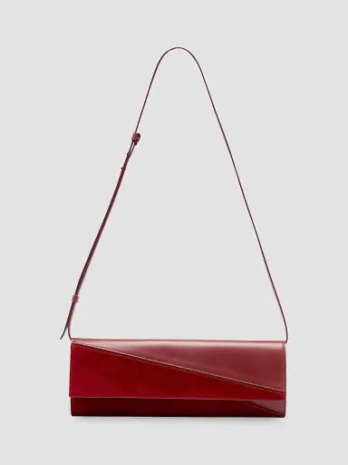 Proenza Schouler Women's Hex Leather & Suede Clutch - Madder | Thumbnail 4 Proenza Schouler Women's Hex Leather & Suede Clutch - Madder | Thumbnail 4